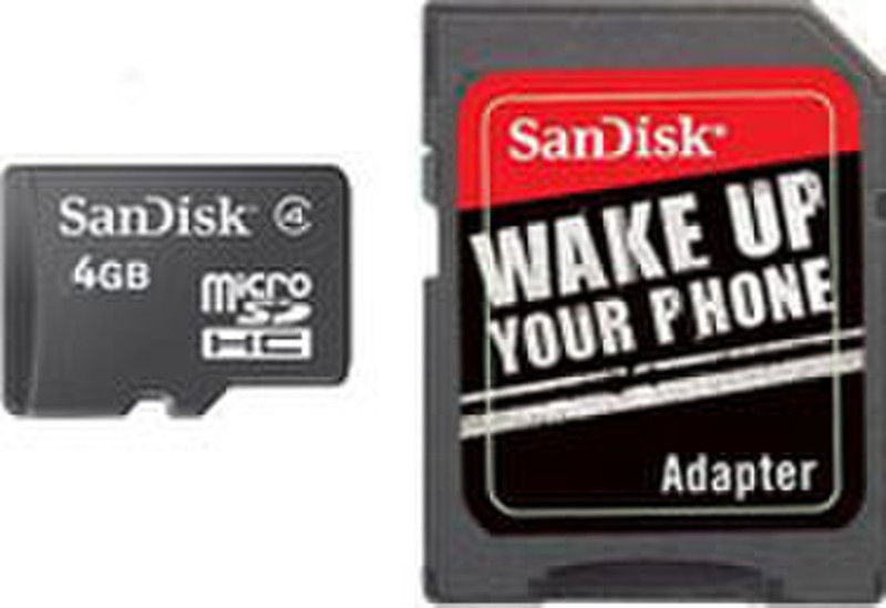 Sandisk MicroSDHC 4GB 4GB MicroSDHC memory card