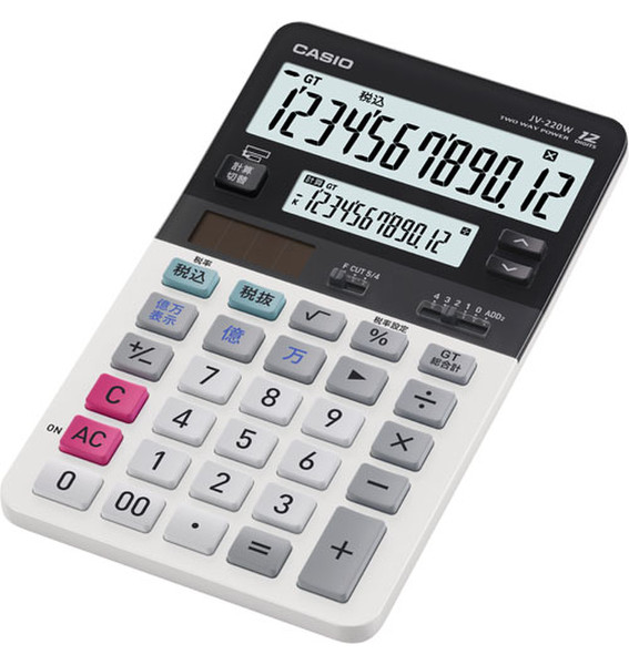 Casio JV-220 Desktop Basic calculator Black,White calculator