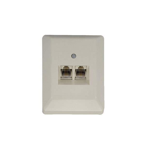 Hama Universal dual outlet (UAE) 2 x 8 (8) AP White outlet box