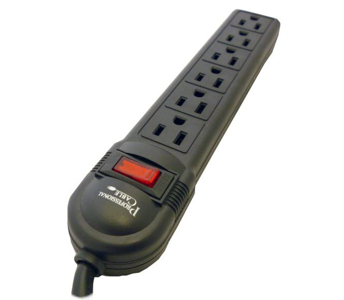 Professional Cable PS-6 6AC outlet(s) 1.2m Black surge protector