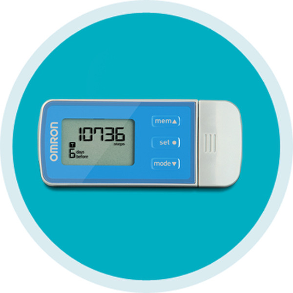 Omron HJ-323U Electronic Blue,White pedometer