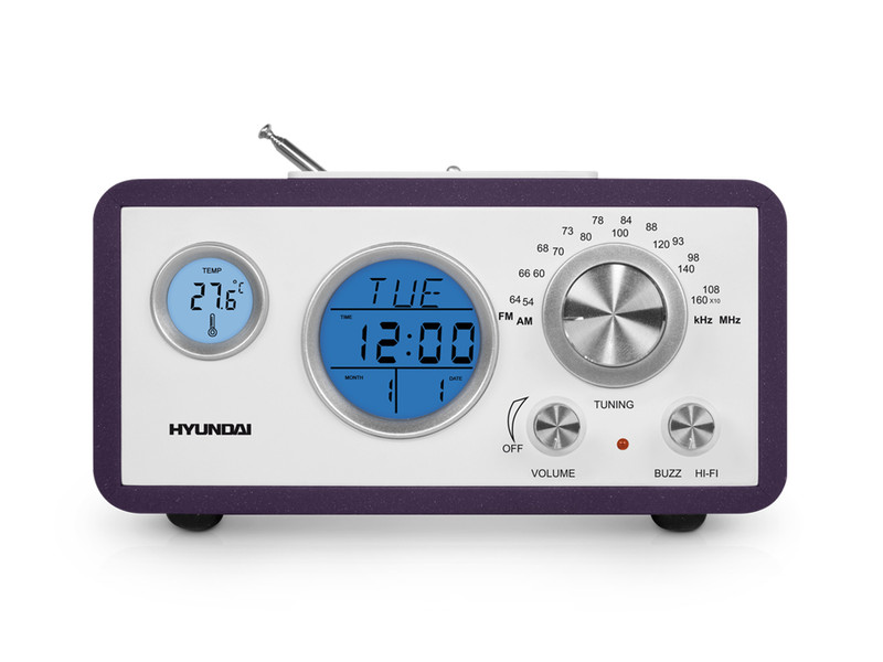 Hyundai H-1611 Портативный Аналоговый Фиолетовый радиоприемник