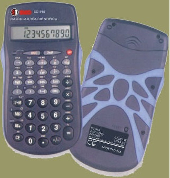 Elco EC-545 Pocket Scientific calculator Blue calculator