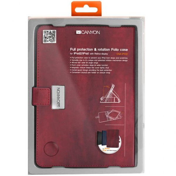 Prestigio CNA-IPC01R 9.7Zoll Ruckfall Rot Tablet-Schutzhülle