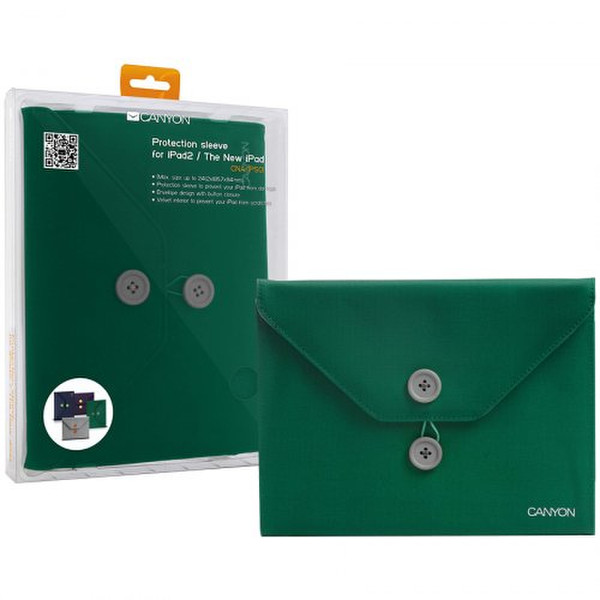 Prestigio CNA-IPS01G 9.7Zoll Sleeve case Grün Tablet-Schutzhülle