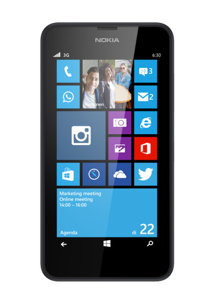 Nokia Lumia 630 Single SIM 8GB Schwarz Smartphone