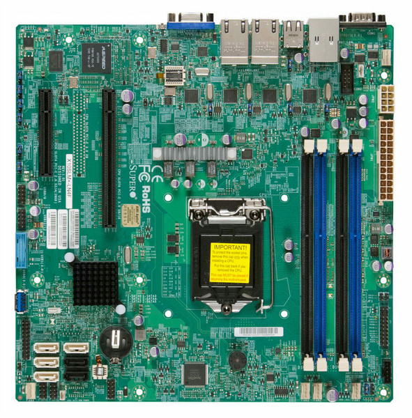 Supermicro X10SLM+-LN4F Intel C224 Socket H3 (LGA 1150) Micro ATX server/workstation motherboard