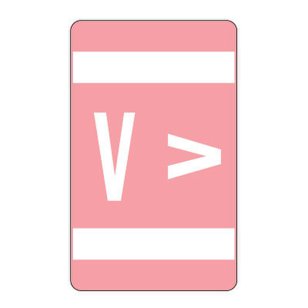 Smead AlphaZ® ACCS Color Coded Alphabetic Label V - Pink 100pc(s) self-adhesive label