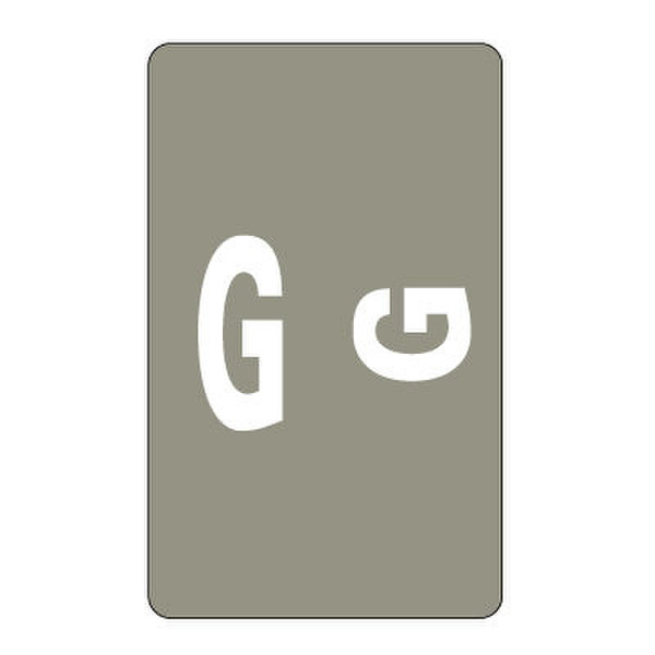 Smead AlphaZ® ACCS Color Coded Alphabetic Label G - Gray Grau 100Stück(e) selbstklebendes Etikett