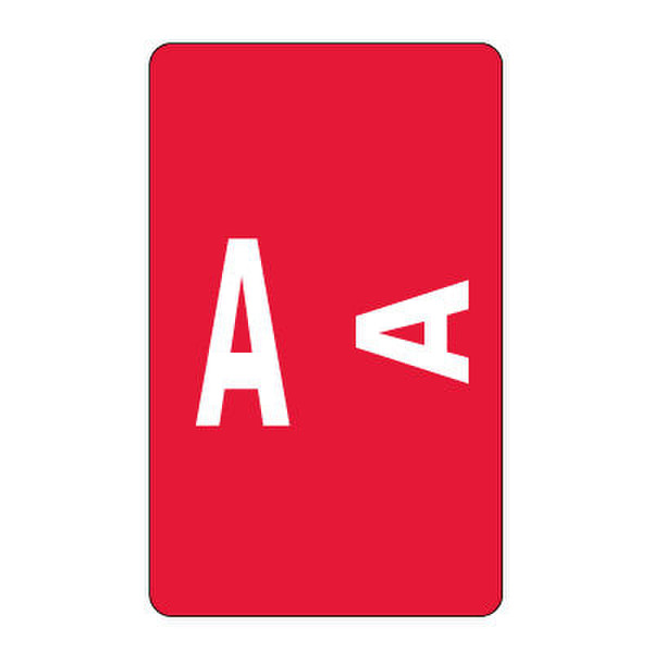 Smead AlphaZ® ACCS Color Coded Alphabetic Label A - Red Red 100pc(s) self-adhesive label