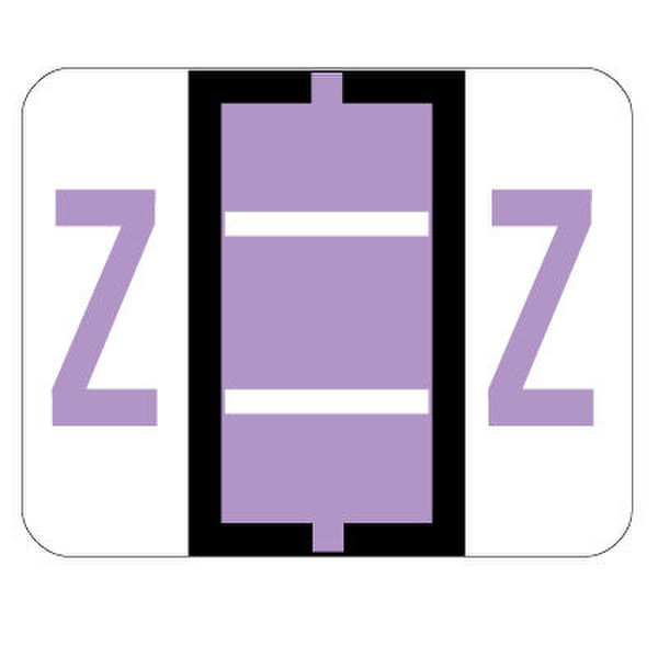 Smead BCCR Bar Style Color Coded Labels Z - Lavender 500Stück(e) selbstklebendes Etikett