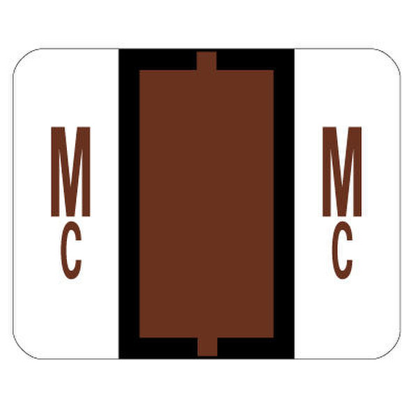 Smead BCCR Bar Style Color Coded Labels Mc - Brown 500pc(s) self-adhesive label