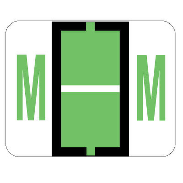 Smead BCCR Bar Style Color Coded Labels M - Light Green Grün 500Stück(e) selbstklebendes Etikett