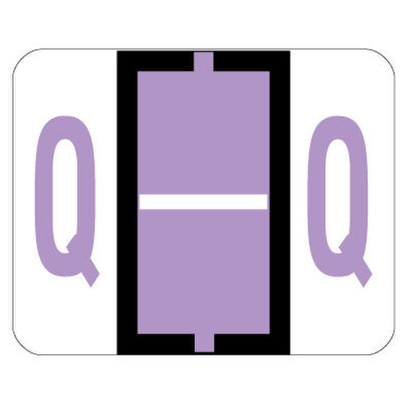 Smead BCCR Bar Style Color Coded Labels Q - Lavender 500pc(s) self-adhesive label