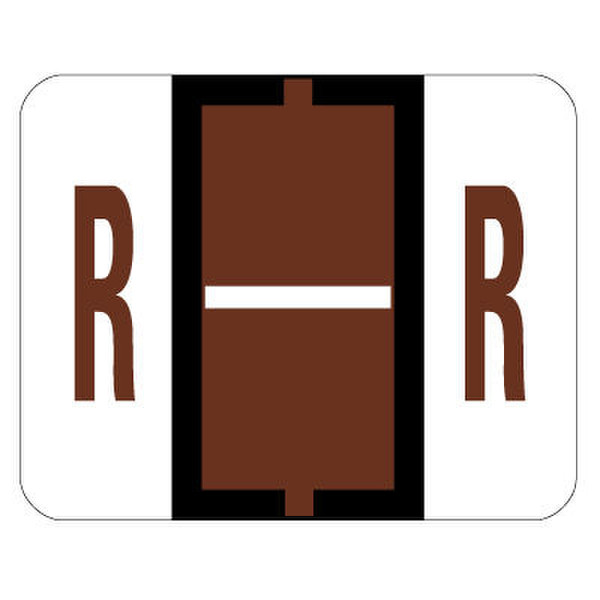Smead BCCR Bar Style Color Coded Labels R - Brown 500шт самоклеящийся ярлык