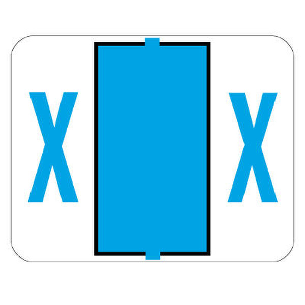 Smead BCCR Bar Style Color Coded Labels X - Blue Blau 500Stück(e) selbstklebendes Etikett