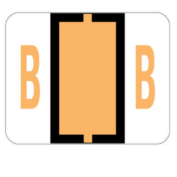 Smead BCCR Bar Style Color Coded Labels B - Light Orange 500pc(s) self-adhesive label