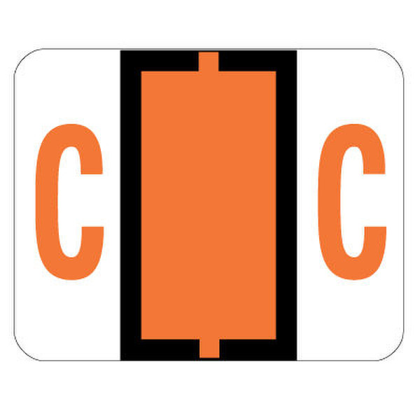 Smead BCCR Bar Style Color Coded Labels C - Dark Orange 500Stück(e) selbstklebendes Etikett