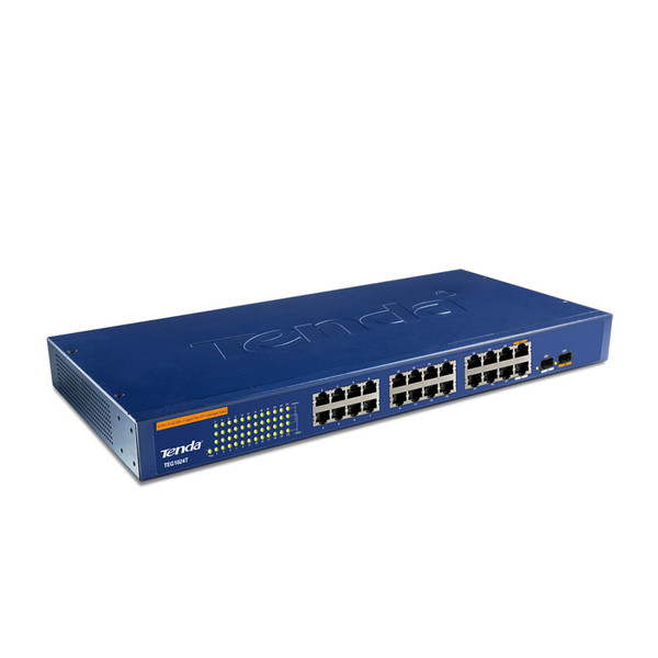 Tenda TEG1024T Неуправляемый L2 Gigabit Ethernet (10/100/1000) 1U Синий