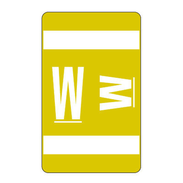 Smead AlphaZ® ACCS Color Coded Alphabetic Label W - Yellow Gelb 100Stück(e) selbstklebendes Etikett