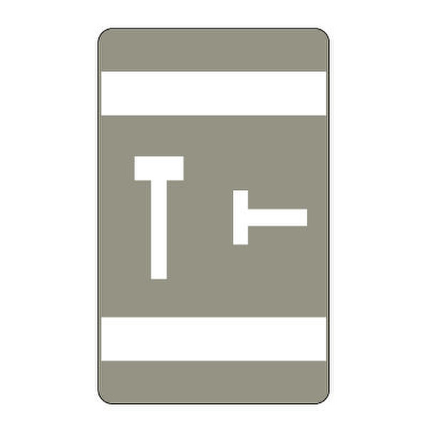 Smead AlphaZ® ACCS Color Coded Alphabetic Label T - Gray Серый 100шт самоклеящийся ярлык