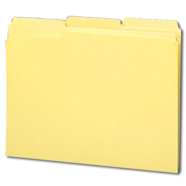 Smead File Folders 1/3 Cut Single-Ply Tab Yellow (100) Пластик Желтый папка