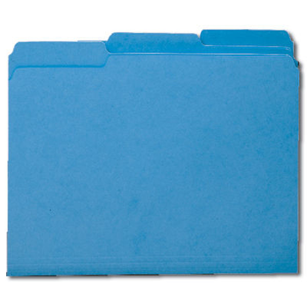 Smead File Folders 1/3 Cut Letter Sky Blue (100) Plastic Blue folder