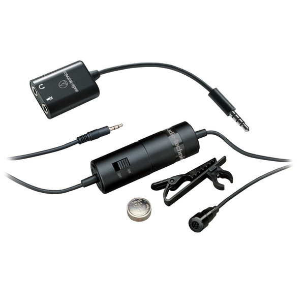 Audio-Technica ATR3350iS Mobile phone/smartphone microphone Verkabelt Schwarz