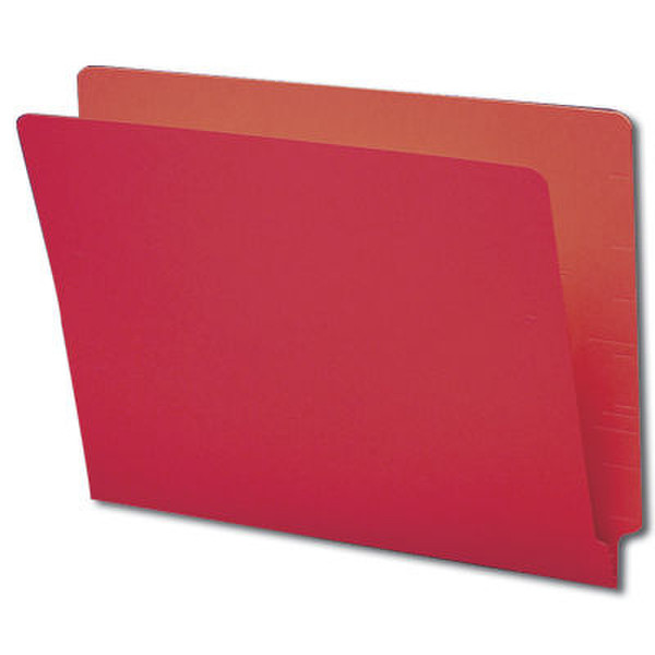 Smead Colored Folders Shelf-Master® Reinforced Tab Letter - Red Plastic Red folder