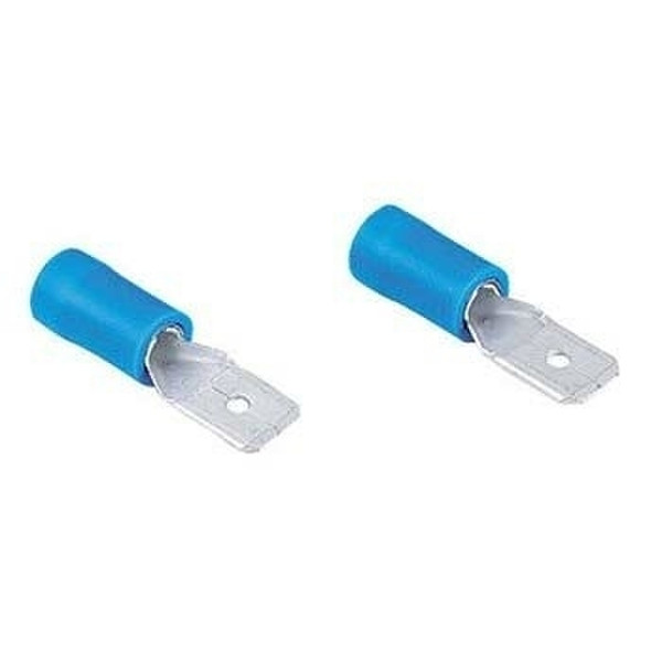 Hama Flat plug 6,3 mm, 5 Pcs Blue wire connector