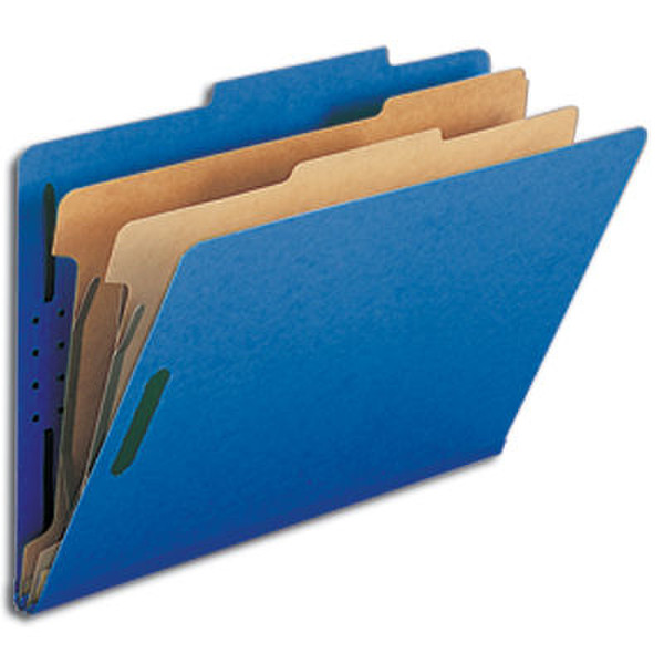 Smead Classification Folders Legal 6-Section Dark Blue (10) Plastic Blue folder