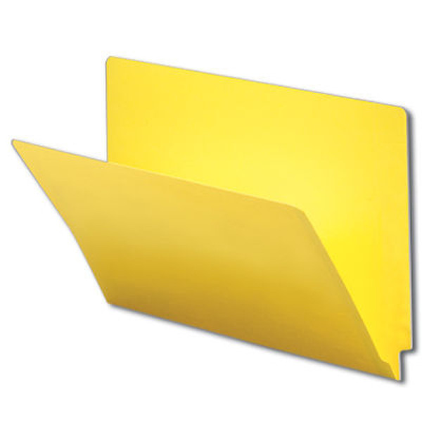 Smead Colored Folders Shelf-Master® Reinforced Tab Letter - Yellow Plastic Yellow folder