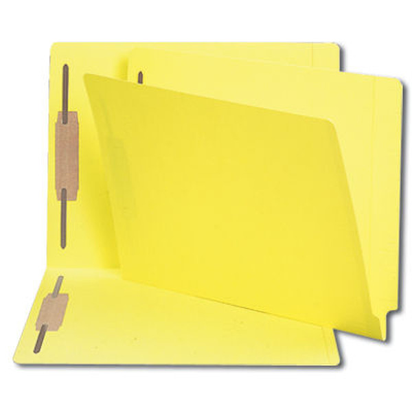 Smead Colored Fastener Folders Shelf-Master Letter Yellow Yellow folder