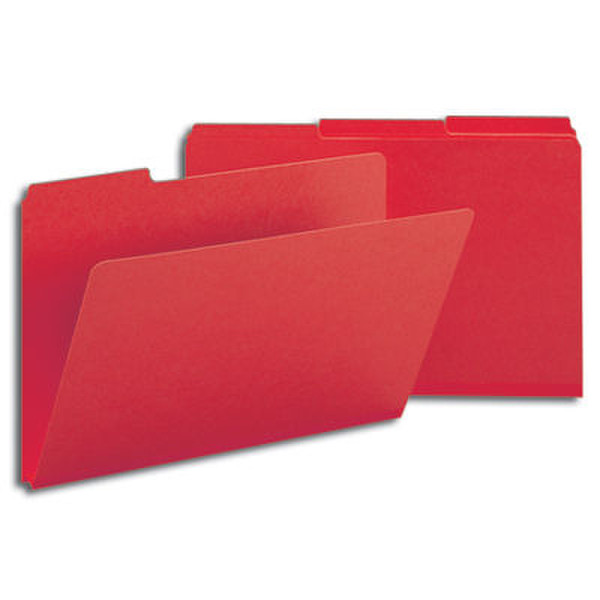 Smead Colored Pressboard Folders Legal Bright Red Red folder