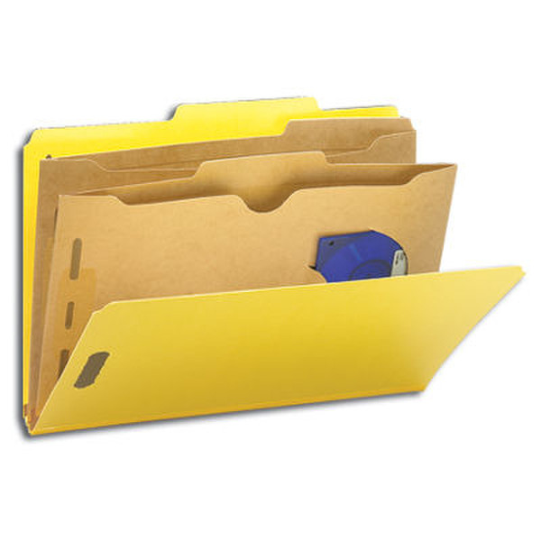 Smead Classification Folders, Pocket Style Divider Legal Yellow Yellow folder