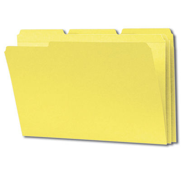 Smead Colored Folders Reinforced Tab Legal Yellow Пластик Желтый папка