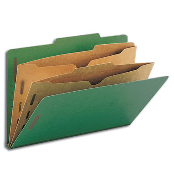 Smead Classification Folders, Pocket Style Divider Legal Green Green folder