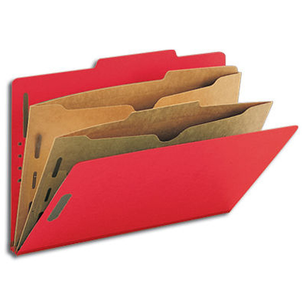 Smead Classification Folders, Pocket Style Divider Legal Bright Red Red folder