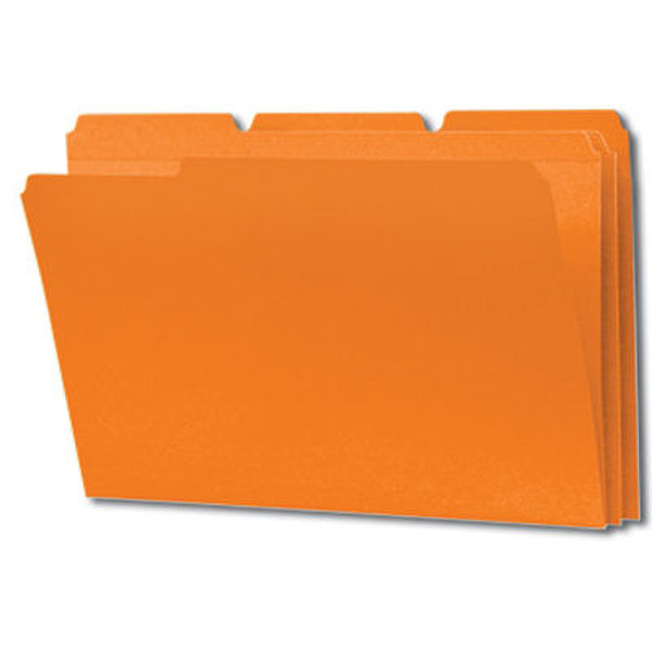 Smead Colored Folders Reinforced Tab Legal Orange Plastic Orange folder