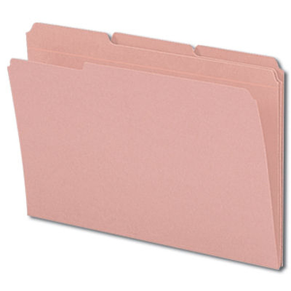 Smead Colored Folders Reinforced Tab Legal Pink Plastic folder