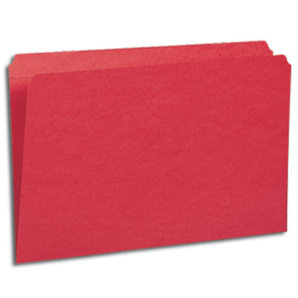 Smead Colored Folders Straight Cut Tab Legal Red Красный папка