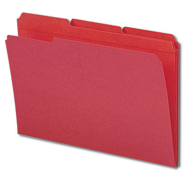 Smead Colored Folders Reinforced Tab Legal Red Plastic Red folder