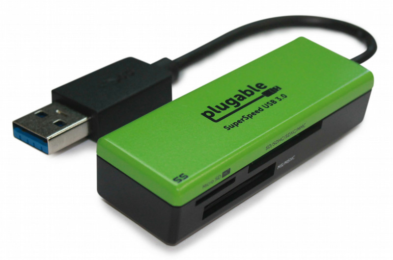 Plugable Technologies USB 3 MULTI Black,Green card reader