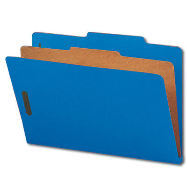 Smead Classification Folders Legal 4-Section Dark Blue (10) Plastic Blue folder