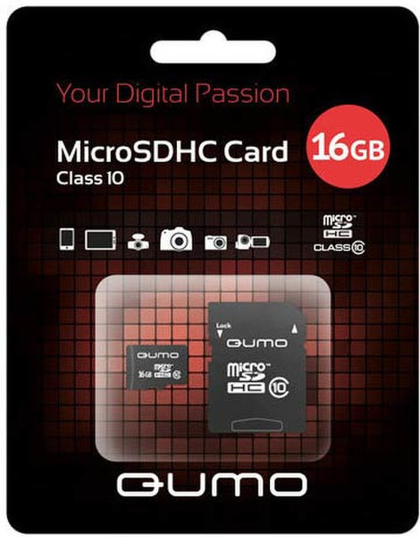 QUMO MicroSDHC 16GB 16GB MicroSDHC Class 10 Speicherkarte