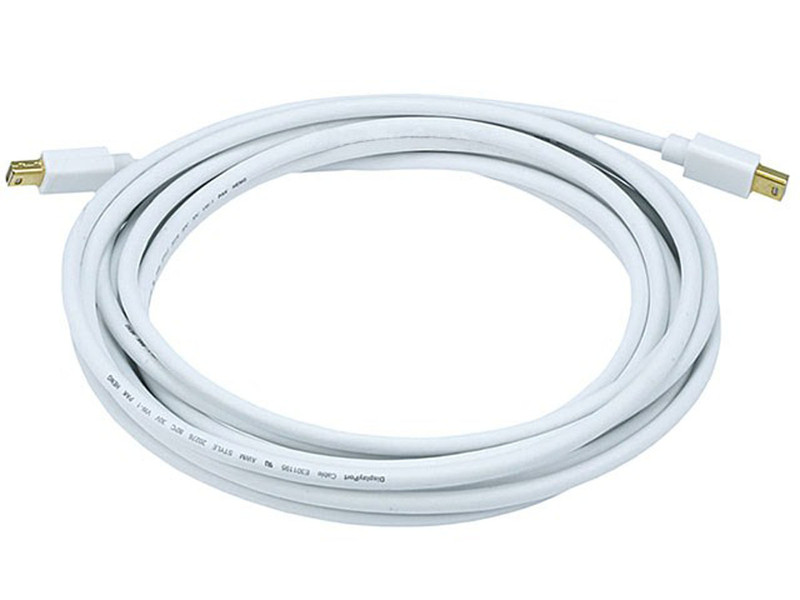 Monoprice Mini DisplayPort/Mini DisplayPort, 4.572 m 4.572m Mini DisplayPort Mini DisplayPort White