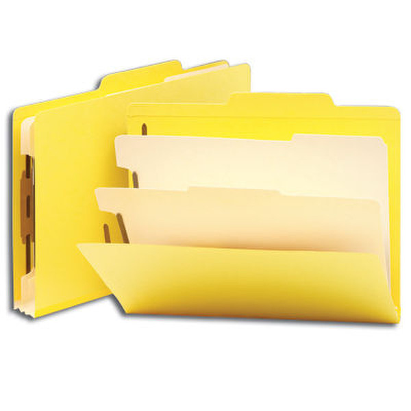 Smead Colored Classification Folders 6 Section Yellow Yellow folder