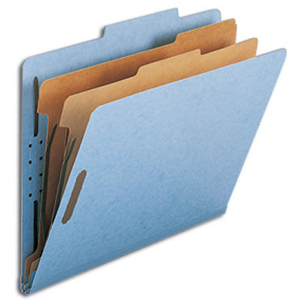 Smead Classification Folders Letter 6-Section Blue (10) Plastic Blue folder