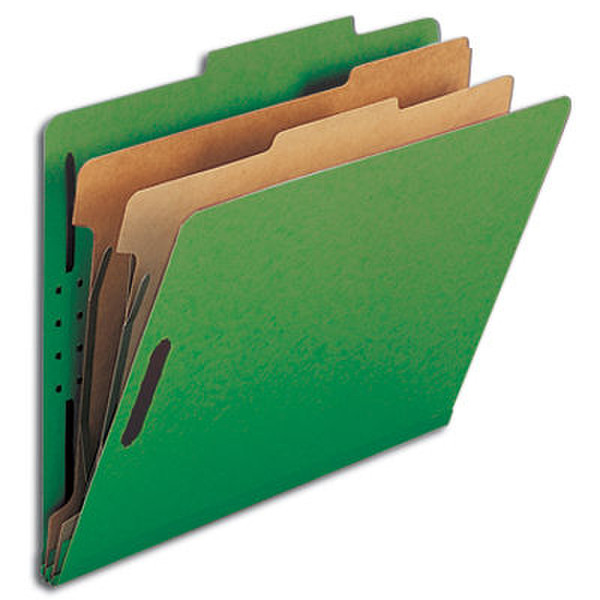 Smead Classification Folders Letter 6-Section Green (10) Plastic Green folder