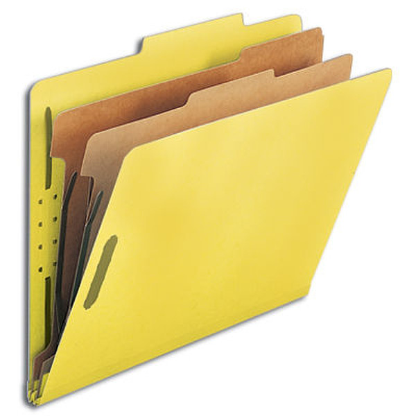 Smead Classification Folders Letter 6-Section Yellow (10) Plastic Yellow folder